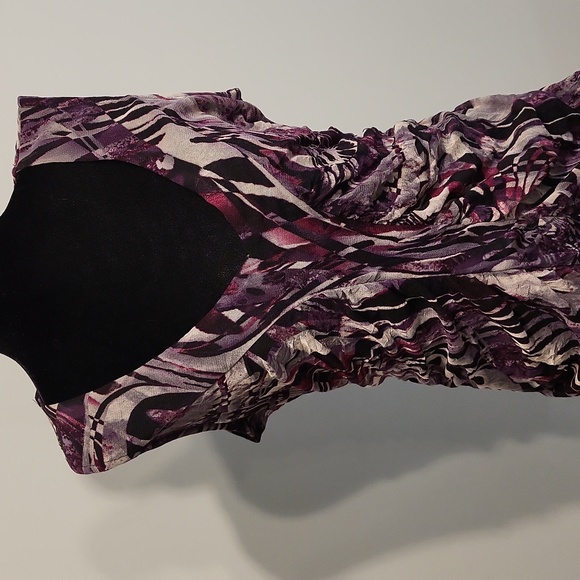 Zoe Purple Stretch Mesh Top - Picture 9 of 10